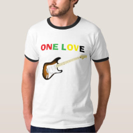 Muziek Mashup One Love retro T-shirt