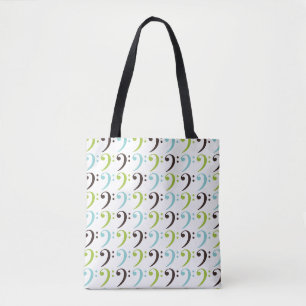 Muziek met als Bass Clef Blue Green Draagtas