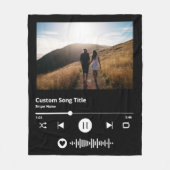 Muziek met combinatie van aangepaste scannable-cod fleece deken (Voorkant)