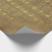  muziek met het gouden kerstblad cadeaupapier (Hoek)