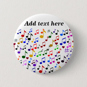 Muziek met Liefde_ Ronde Button 5,7 Cm