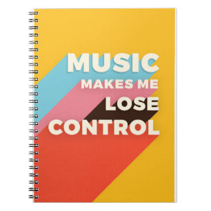 Muziek met muziek maakt me verloren controle notitieboek