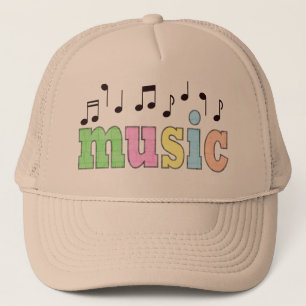 Muziek met notities trucker pet