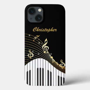 Muziek met piano-toetsenbord  iPhone 13 hoesje