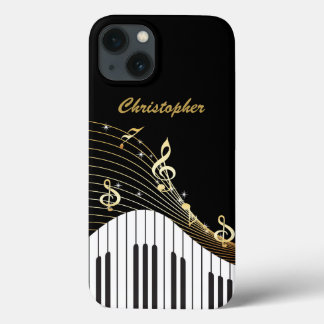 Muziek met piano-toetsenbord iPhone 13 hoesje