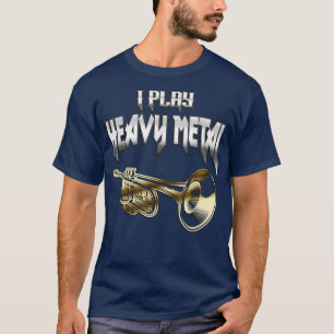 Muziek met zeer metalen trompetkorrel op het Wind T-shirt