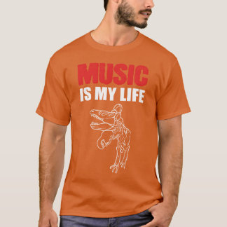 Muziek Mijn Leven Musicus en Kunstenaar Cadeau vri T-shirt