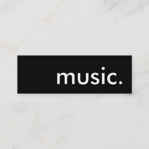 muziek. mini visitekaartje