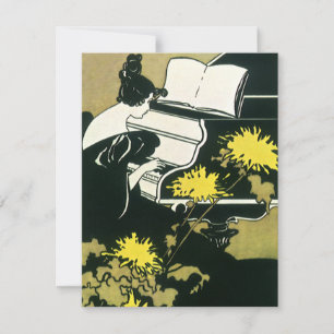  muziek, Miss Traumerei die Piano speelt, Reed