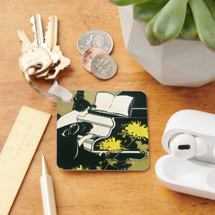  muziek, Miss Traumerei die Piano speelt, Reed Sleutelhanger