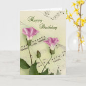 Muziek morende oogbloemen kaart (Gele Bloem)