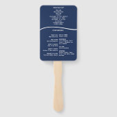 Muziek MP3-speler Blue Wedding Program Handwaaier (Achterkant)