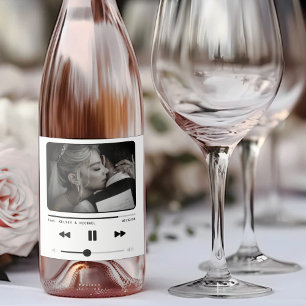 Muziek MP3-speler Wedding White Sparkling Wijnetiket
