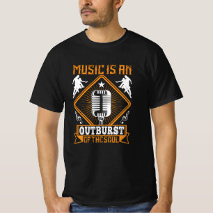 Muziek - muziek is een uitbarsting van de sol t-shirt