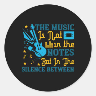 Muziek - muziek staat niet in de notities ronde sticker