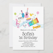 muziek, muziekinstrumenten drum kinder zingend kaart (Voorkant)