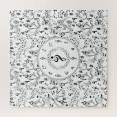 Muziek, muzieknoten legpuzzel (Horizontaal)