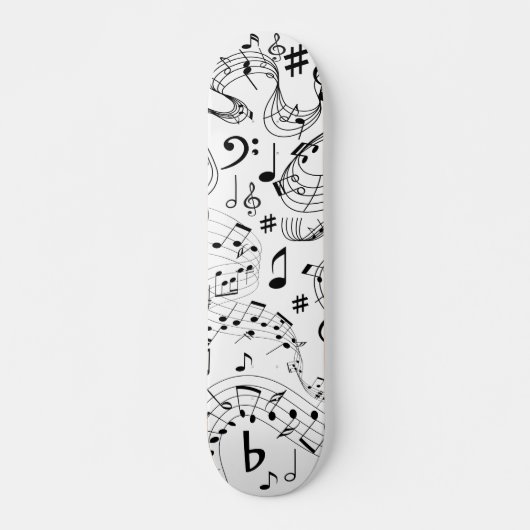 Muziek, muzieknoten skateboard (Voorkant)