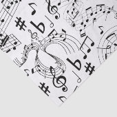 Muziek, muzieknoten tissuepapier (Detail)