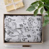 Muziek, muzieknoten tissuepapier (Geschenk)