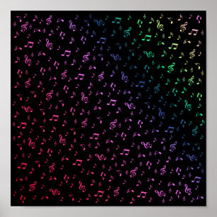 muziek, muzikaal, noot, melodie, zwart, geluid, sl poster