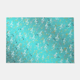 muziek, muzikaal, noot, wit, melodie, slim, geluid deurmat