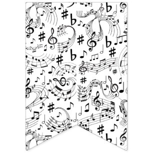 Muziek, muzikale notities vlaggetjes
