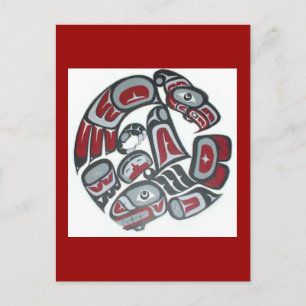 Muziek Native American Tribal Totem Briefkaart