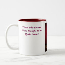 Muziek niet gehoord tweekleurige koffiemok