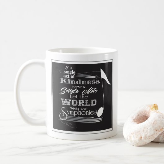 Muziek noot koffie mok (Met donut)