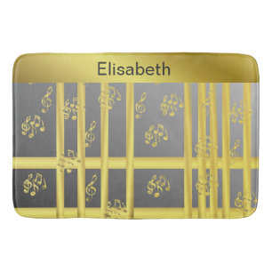 muziek, noot, slim, band, symbool, glanzend, elega badmat