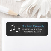 Muziek Note Chalkboard Aangepaste Adresetiketten Etiket (Insitu)