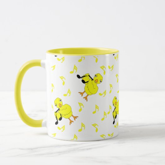 Muziek Note Chick Patroon Mok (Links)