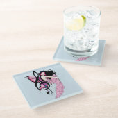 Muziek Note Fairy Glazen Onderzetter (Schuin)