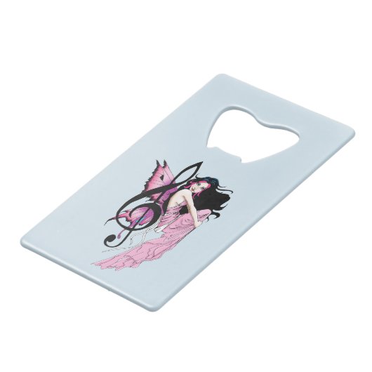 Muziek Note Fairy Kredietkaart Flessenopener (Voorkant Gekanteld)