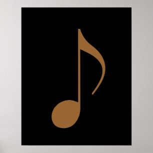 muziek_note grafisch decor poster