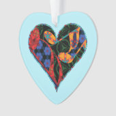 Muziek Note Patterned Heart Ornament (voorkant)