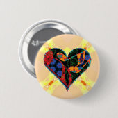 Muziek Note Patterned Heart Ronde Button 5,7 Cm (Voorkant /achterkant)