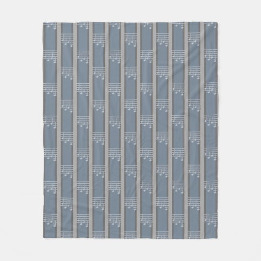 Muziek Note Striped Fleece Deken (Voorkant)