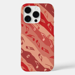 Muziek Note Stripes Reds iPhone 16 Pro Hoesje