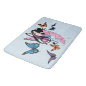 Muziek Note Vlinders Fairy Badmat (Gekanteld)