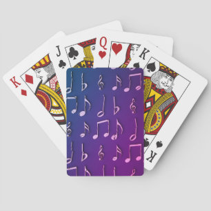 Muziek, noten, dempen pokerkaarten