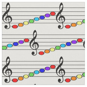 Muziek, noten, regenboog met meerdere kleuren. Erg Stof
