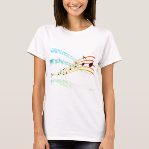 Muziek, noten, sleutel t-shirt