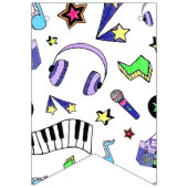 Muziek omhoog zetten vlaggetjes (Eerste vlag)