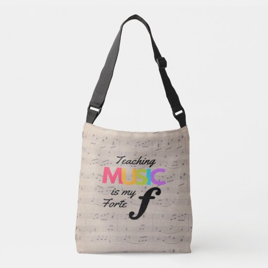 Muziek onderwijzen is mijn forte Humor muziekdocen Crossbody Tas (Voorkant)