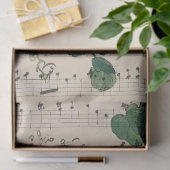 Muziek op vellen laat afstotend papier (Geschenk)