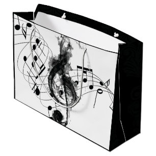 Muziek Opmerking zwart-witte rook Groot Cadeauzakje
