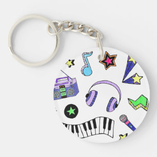 Muziek opvijzelen sleutelhanger