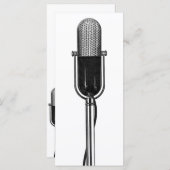  muziek, oude, gefashioned Retro-microfoon (Voorkant / Achterkant)